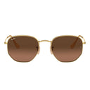 Ray Ban Sunglasses Rb3548 N 912443 Hexagonal Gold/Brown Gradient Unisex