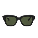 Ray Ban Occhiali da sole Rb2186 901/31 State Street Nero/Verde G 15 Unisex
