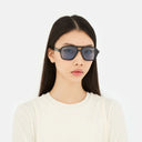 Retro Super Future Sunglasses Maneval Black Cat 0 Jt Black/Blue Unisex