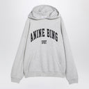 Anine Bing Grey Kapuzen -Sweatshirt mit Logoabdruck