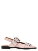 Ganni 'Wide Belt Buckle' Ballet Flats