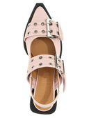 Ganni 'Wide Belt Buckle' Ballet Flats