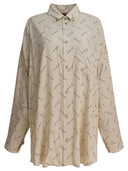 Balenciaga oversized overhemd met logo