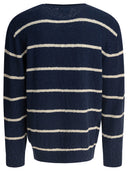 Jersey con cuello redondo y rayas de Beams Plus