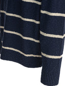 Jersey con cuello redondo y rayas de Beams Plus