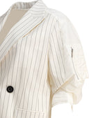 Sacai Balzer Double Breasted Wool And Silk
