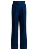 Valentino Wide Leg Jeans With Pleats