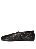 Alaïa Perforated Mary Jane Ballet Flats