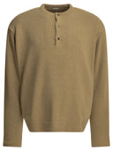 A.Presse Crew Neck Sweater With Buttons