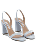 Aquazzura "So Nude Block 85mm" Heeled Sandals