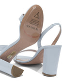 Aquazzura "So Nude Block 85mm" Heeled Sandals