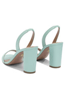 Aquazzura "So Nude Block 85mm" Heeled Sandals