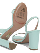 Aquazzura "So Nude Block 85mm" Heeled Sandals