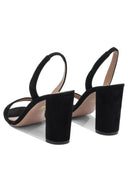 Aquazzura "So Nude Block 85mm" Heeled Sandals