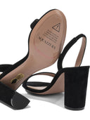 Aquazzura "So Nude Block 85mm" Heeled Sandals