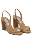Aquazzura "So Nude Block 85mm" Heeled Sandals
