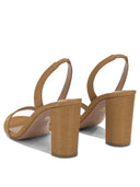 Aquazzura "So Nude Block 85mm" Heeled Sandals