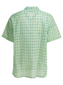 Beams Plus "Open Collar Nylon Airy Plaid" Casual Shirt