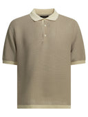 Beams Plus Polo Shirt With Buttons Made Of Washi Yarn