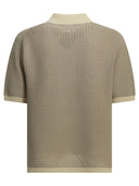 Beams Plus Polo Shirt With Buttons Made Of Washi Yarn