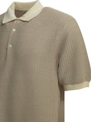 Beams Plus Polo Shirt With Buttons Made Of Washi Yarn