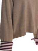 Brunello Cucinelli Turtleneck Sweater With Shiny Shirt Details