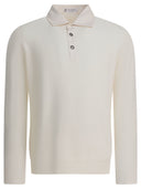 Brunello Cucinelli Ribbestrikket poloskjorte