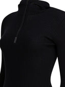 Brunello Cucinelli Sweater With Hood And Half Zipper