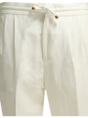 Brunello Cucinelli Casual Linen And Cotton Pants
