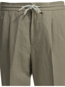 Brunello Cucinelli Casual Linen And Cotton Pants