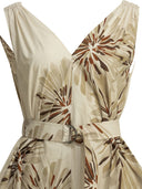 Brunello Cucinelli "Bloom Print" Midi Dress