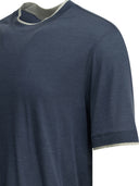 Brunello Cucinelli "Faux Layering" Crewneck T Shirt