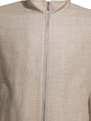Veste Hopsack en lin et laine en soie Brunello Cucinelli