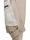 Veste Hopsack en lin et laine en soie Brunello Cucinelli
