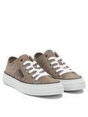 Brunello Cucinelli "Shiny Tab" Low Sneakers