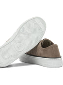 Brunello Cucinelli "Shiny Tab" Low Sneakers