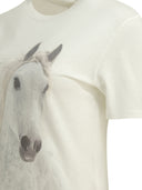 Camiseta con cuello redondo y logo de Chloé