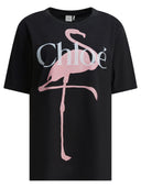 Chloé T-shirt en coton avec logo