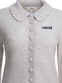 Cárdigan de lana con logo de Chloé