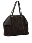 Ferragamo Large Suede Shoulder Bag