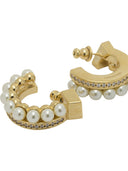 Ferragamo Boucles D'oreilles "Gancini" Avec Perles
