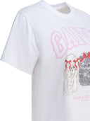 Ganni "Cute Animals" T Shirt In Cotton