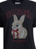 Ganni "Bunny" Cotton T Shirt