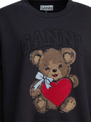 Ganni Sudadera con cuello redondo y adornos "Oso"
