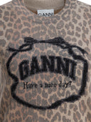 Ganni Gilet en laine avec logo