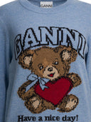Ganni Wool Sweater With Print