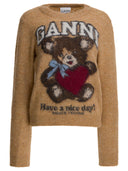 Jersey de lana con estampado Ganni