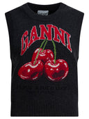 Chaleco de lana con logo de Ganni