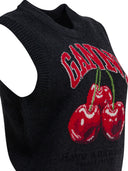 Chaleco de lana con logo de Ganni