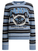 Jersey de lana con estampado Ganni